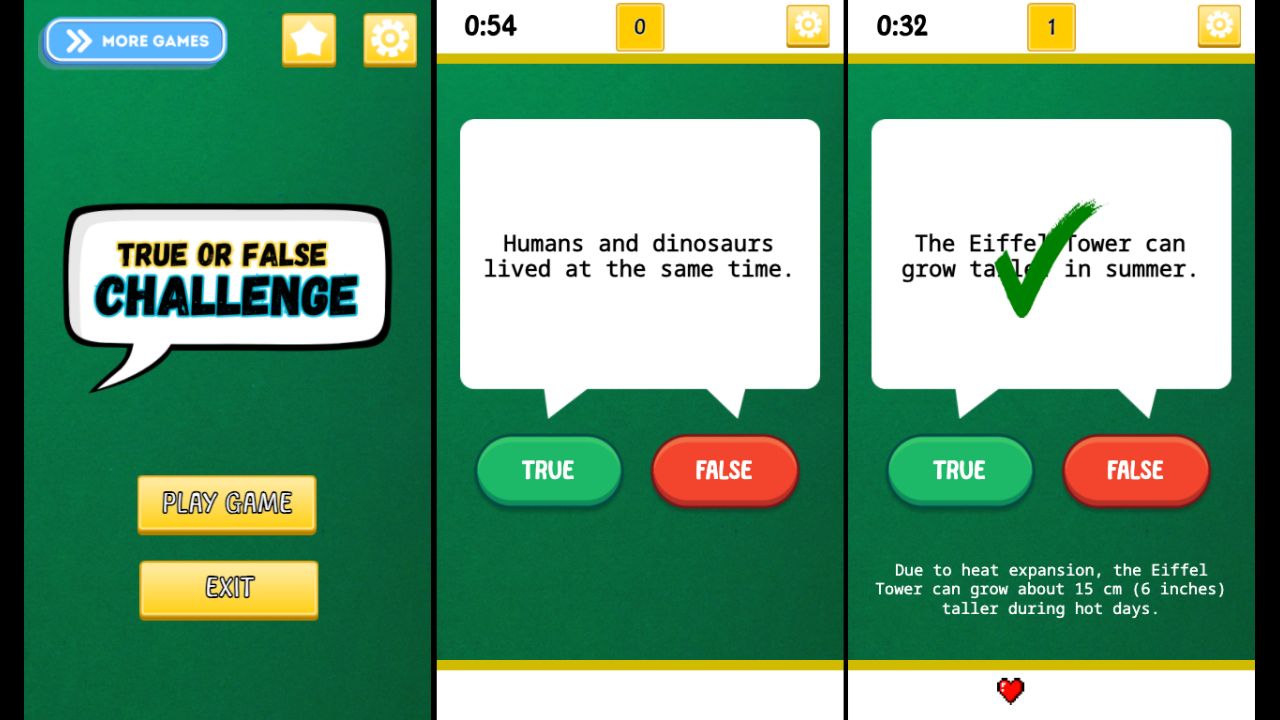 True or False Challenge